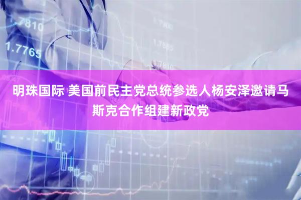 明珠国际 美国前民主党总统参选人杨安泽邀请马斯克合作组建新政党