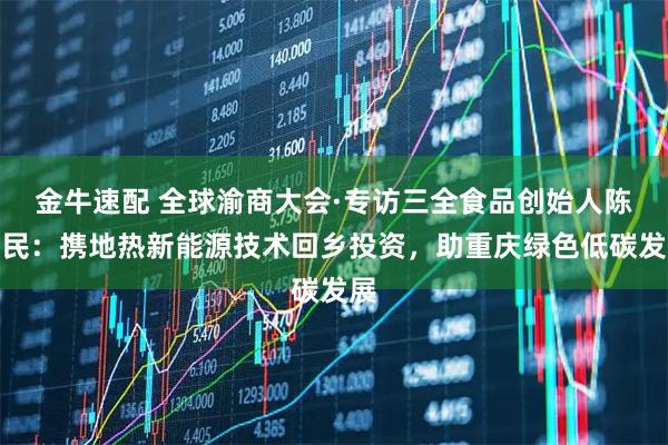 金牛速配 全球渝商大会·专访三全食品创始人陈泽民：携地热新能源技术回乡投资，助重庆绿色低碳发展