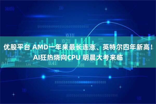 优股平台 AMD一年来最长连涨、英特尔四年新高！AI狂热烧向CPU 明晨大考来临